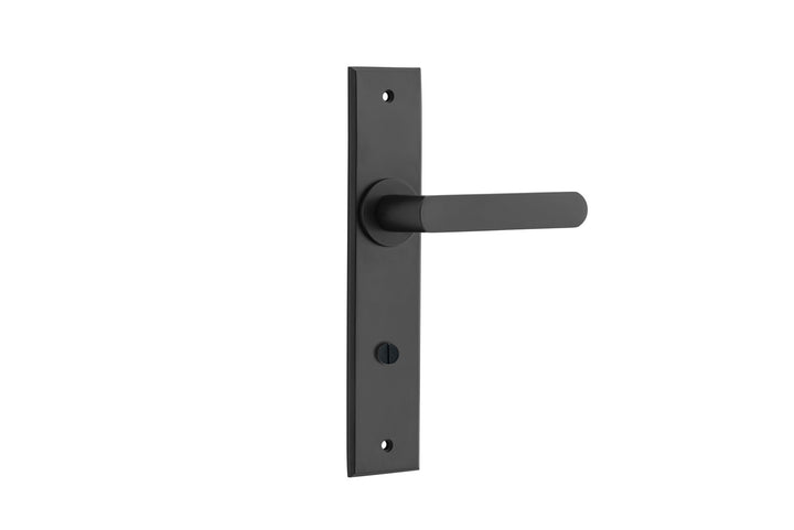 Osaka Lever - Chamfered Backplate Matt Black