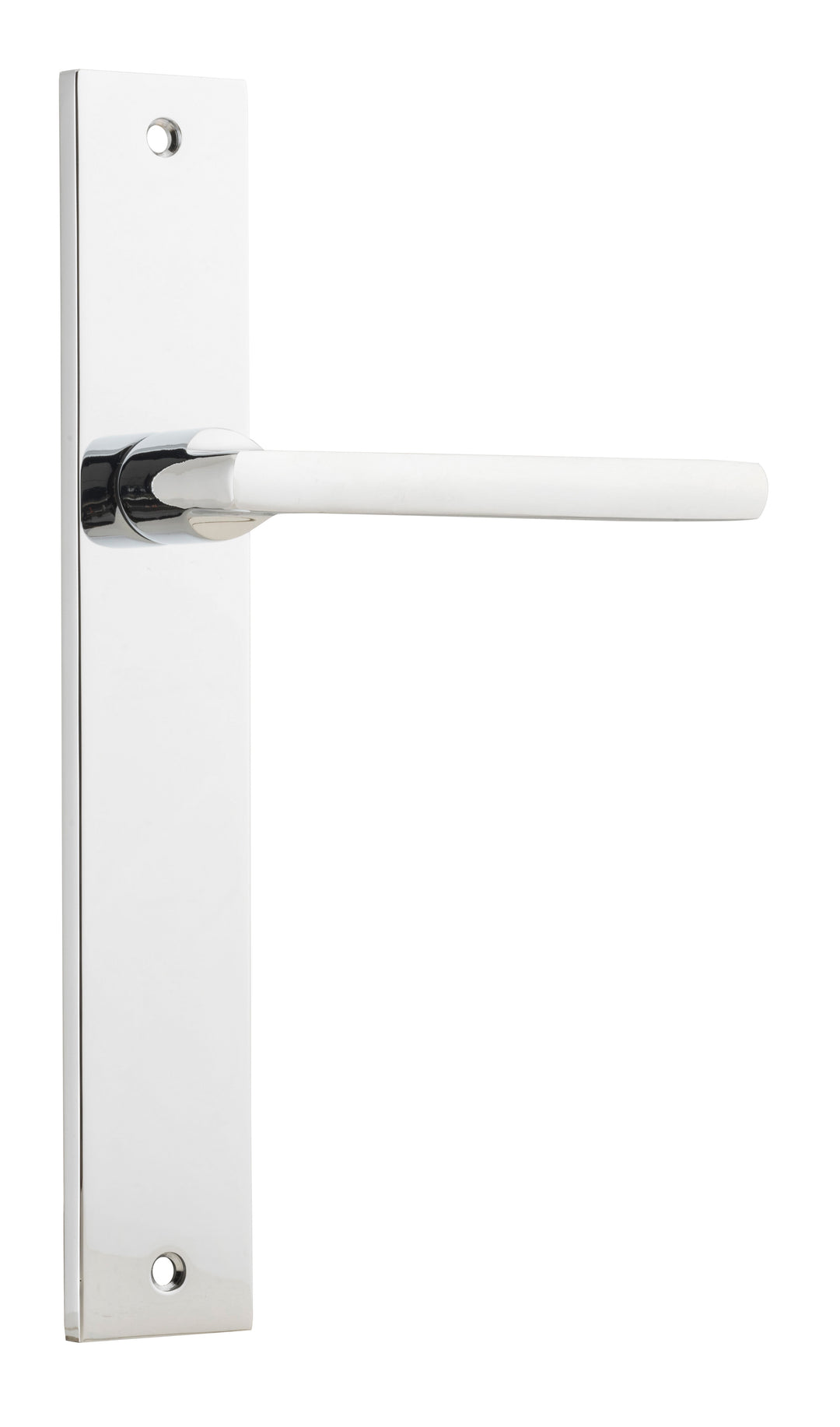 Baltimore Lever - Rectangular Backplate Polished Chrome