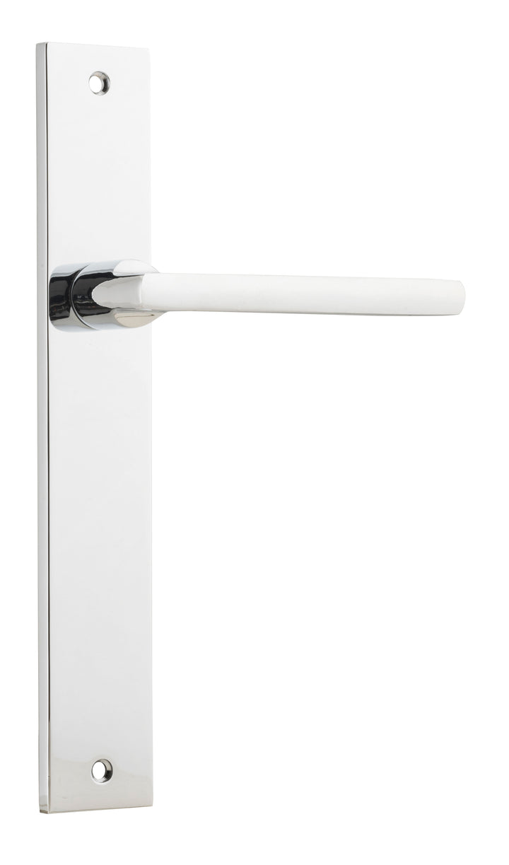 Baltimore Lever - Rectangular Backplate Polished Chrome