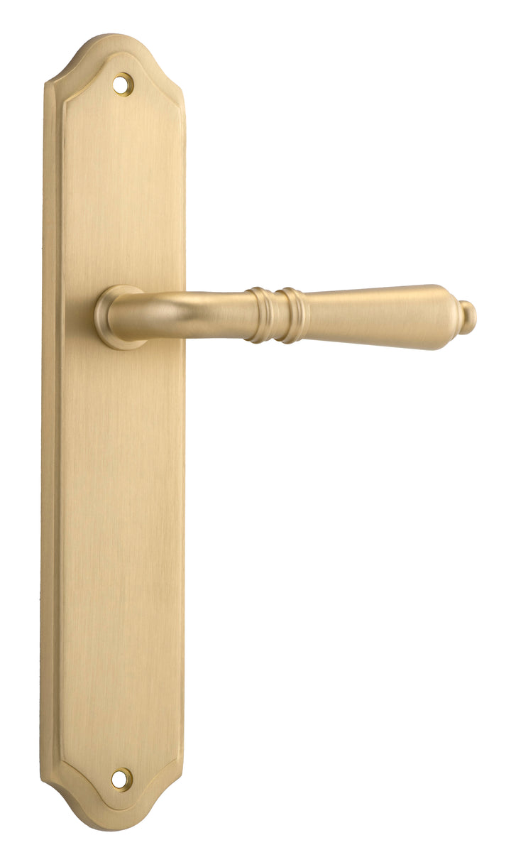 Sarlat Lever - Shouldered Backplate Brushed Brass