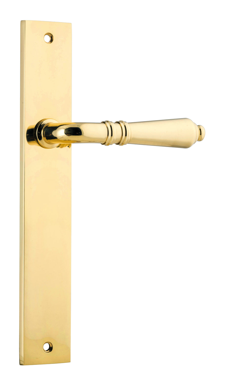 Sarlat Lever - Rectangular Backplate Polished Brass
