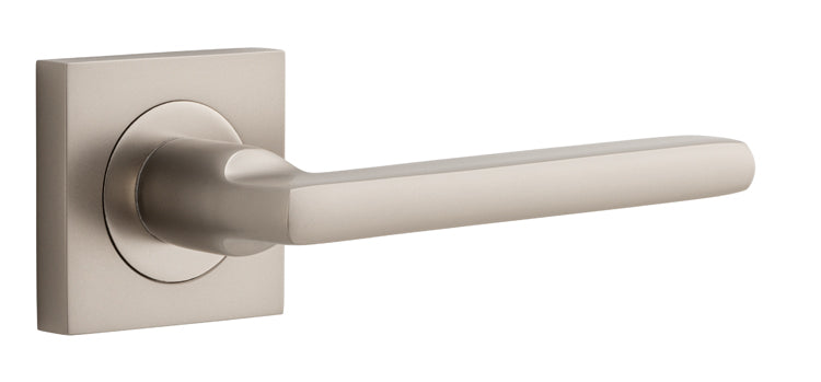 Baltimore Lever - Square Rose Satin Nickel