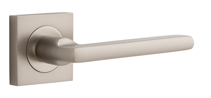 Baltimore Lever - Square Rose Satin Nickel