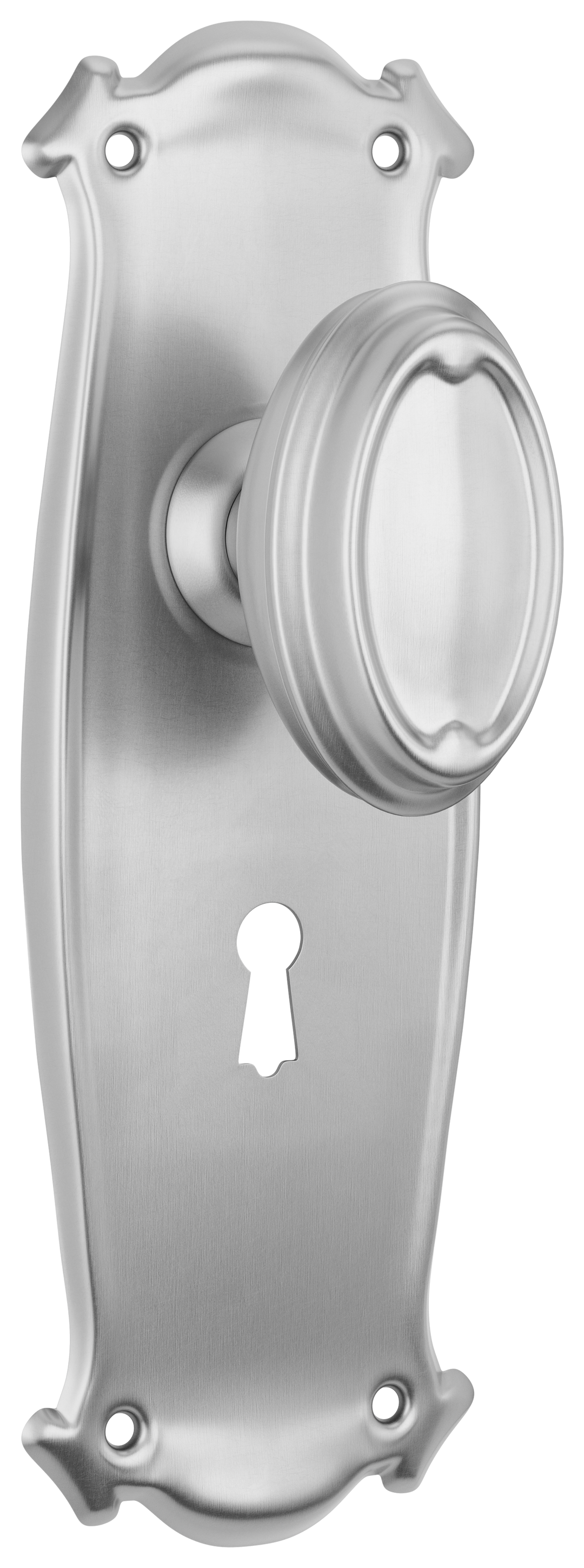 Door Knob Bungalow Lock Pair Satin Chrome H197xW68xP60mm