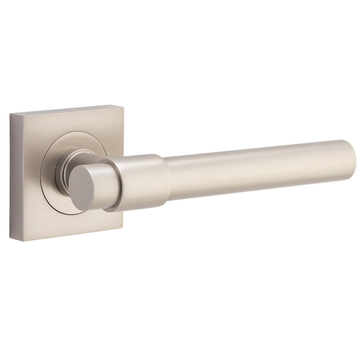Helsinki Lever - Square Rose Satin Nickel