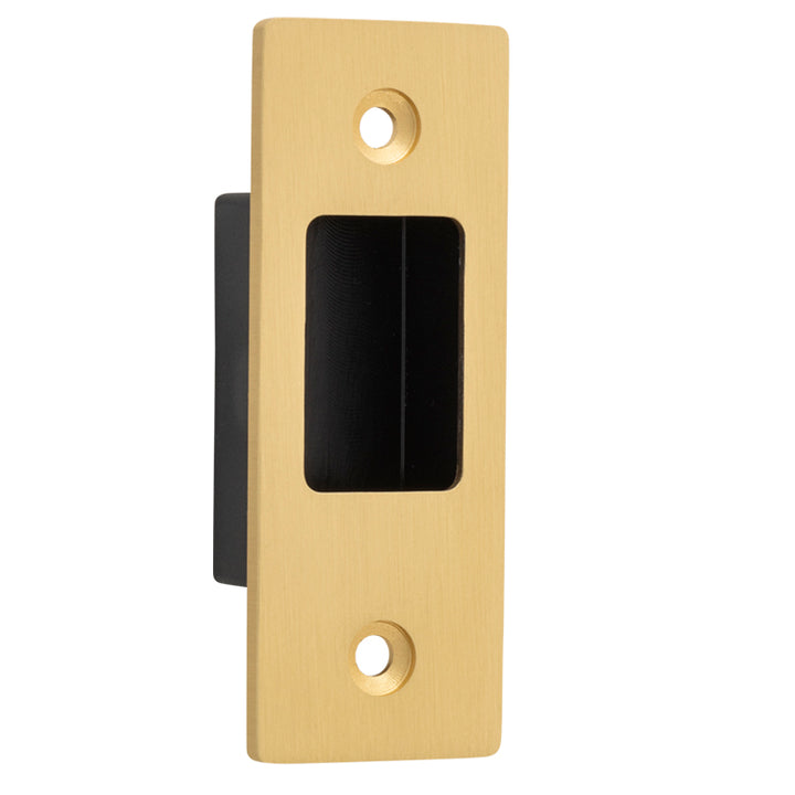 Sliding Door Edge Pull Rectangular Brushed Brass