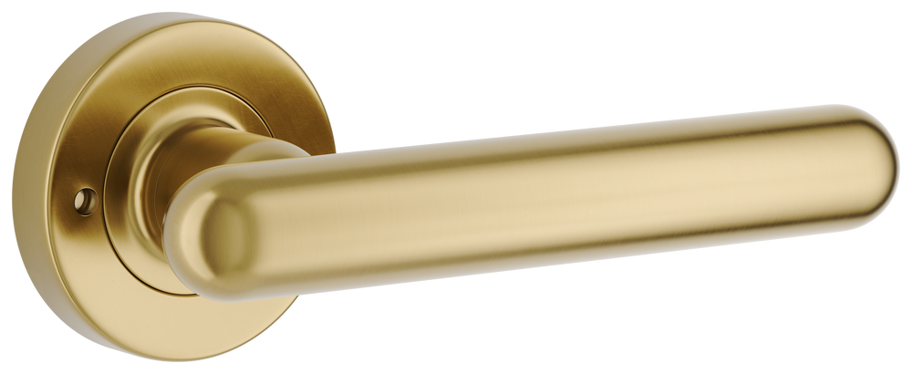 Puerto Lever - Round Rose (Inbuilt Privacy) Brushed Gold PVD