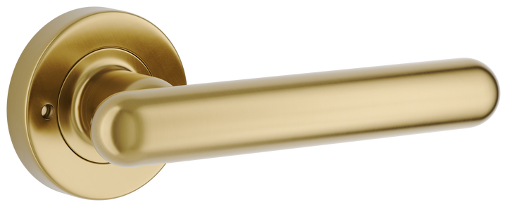 Puerto Lever - Round Rose (Inbuilt Privacy) Brushed Gold PVD