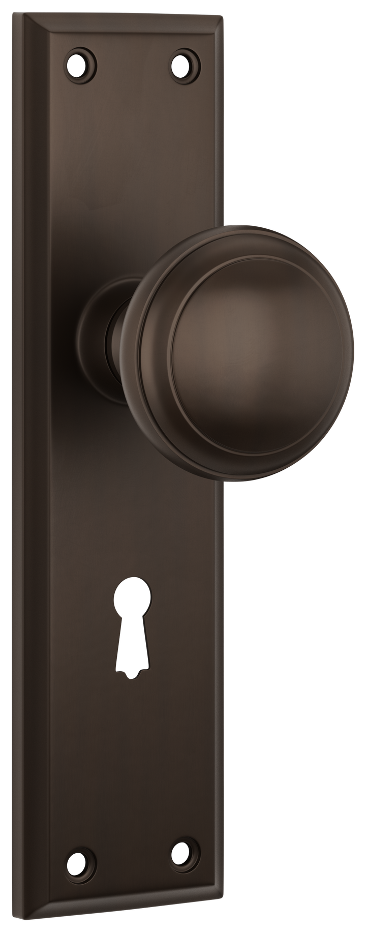 Door Knob Milton Lock Pair Antique Brass H200xW50xP73mm