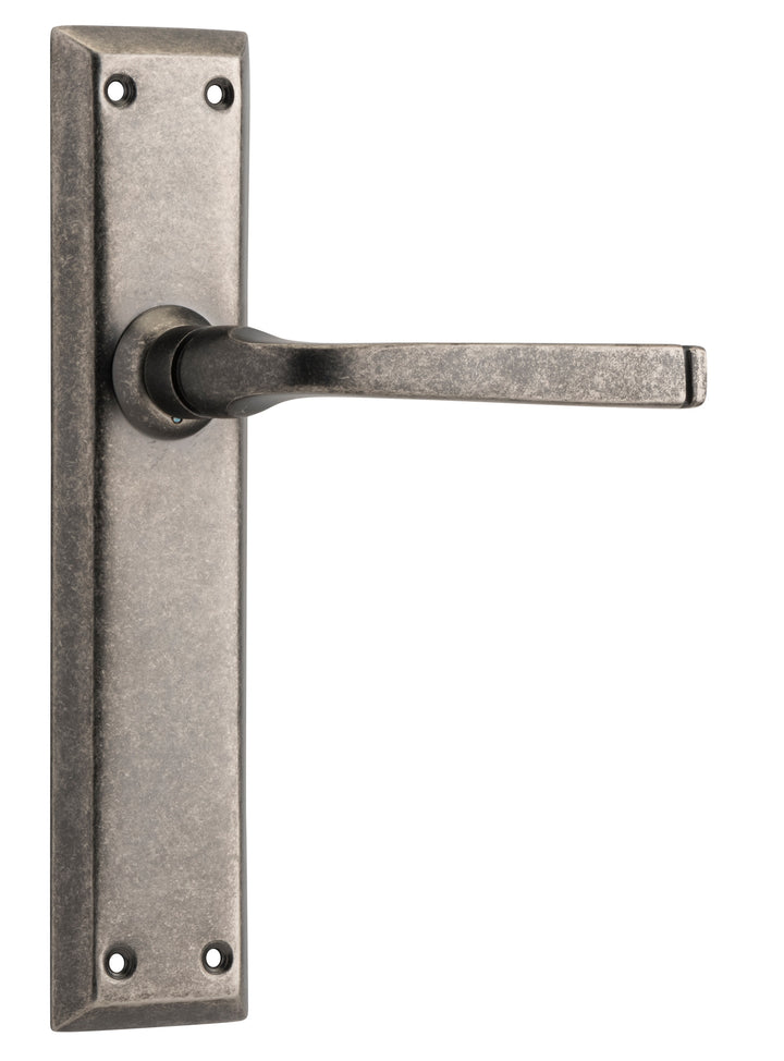 Door Lever Menton Latch Pair Rumbled Nickel H225xW50xP75mm