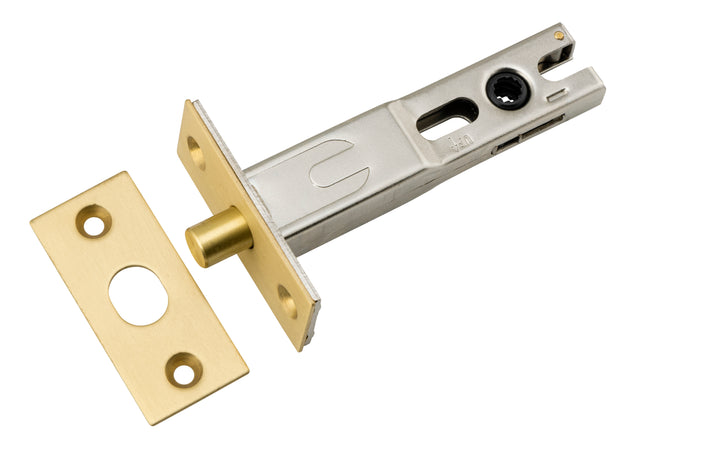 Privacy Bolt - Round - 70mm Backset Brushed Gold PVD