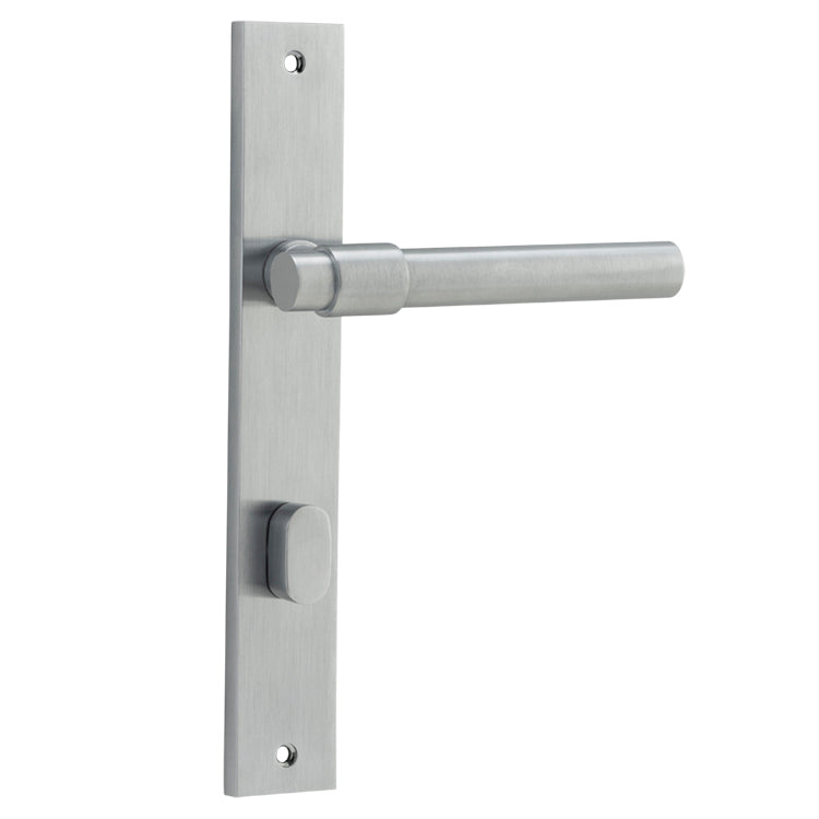 Helsinki Lever - Rectangular Backplate Brushed Chrome