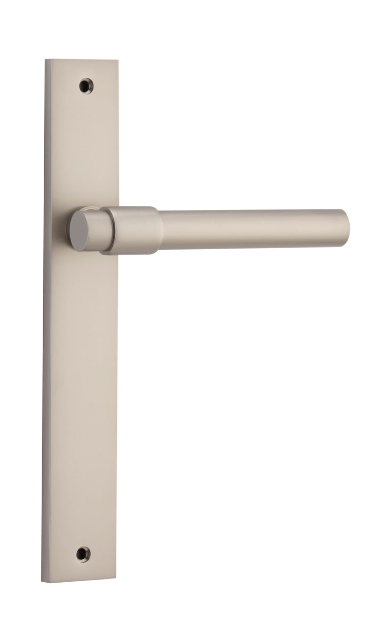 Helsinki Lever - Rectangular Backplate Satin Nickel