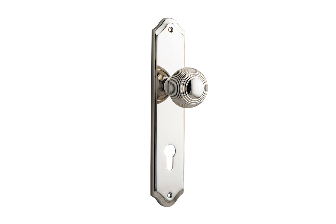 Guildford Knob - Shouldered Backplate Polished Nickel