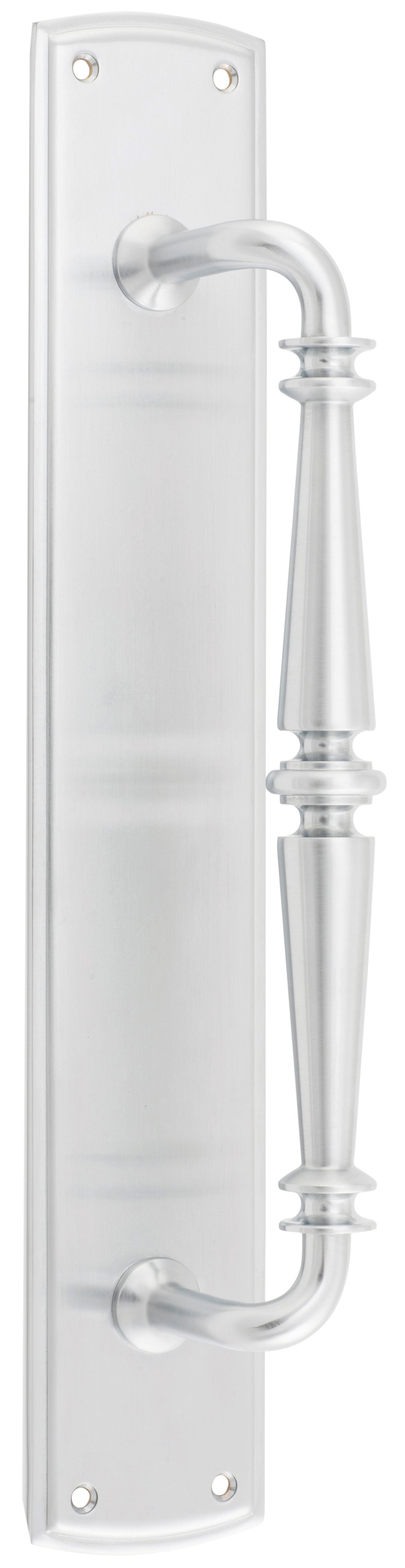 Sarlat Pull Handle on Backplate Brushed Chrome