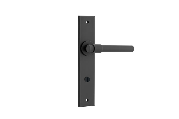 Helsinki Lever - Chamfered Backplate Matt Black