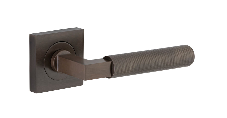Brunswick Lever - Square Rose Signature Brass