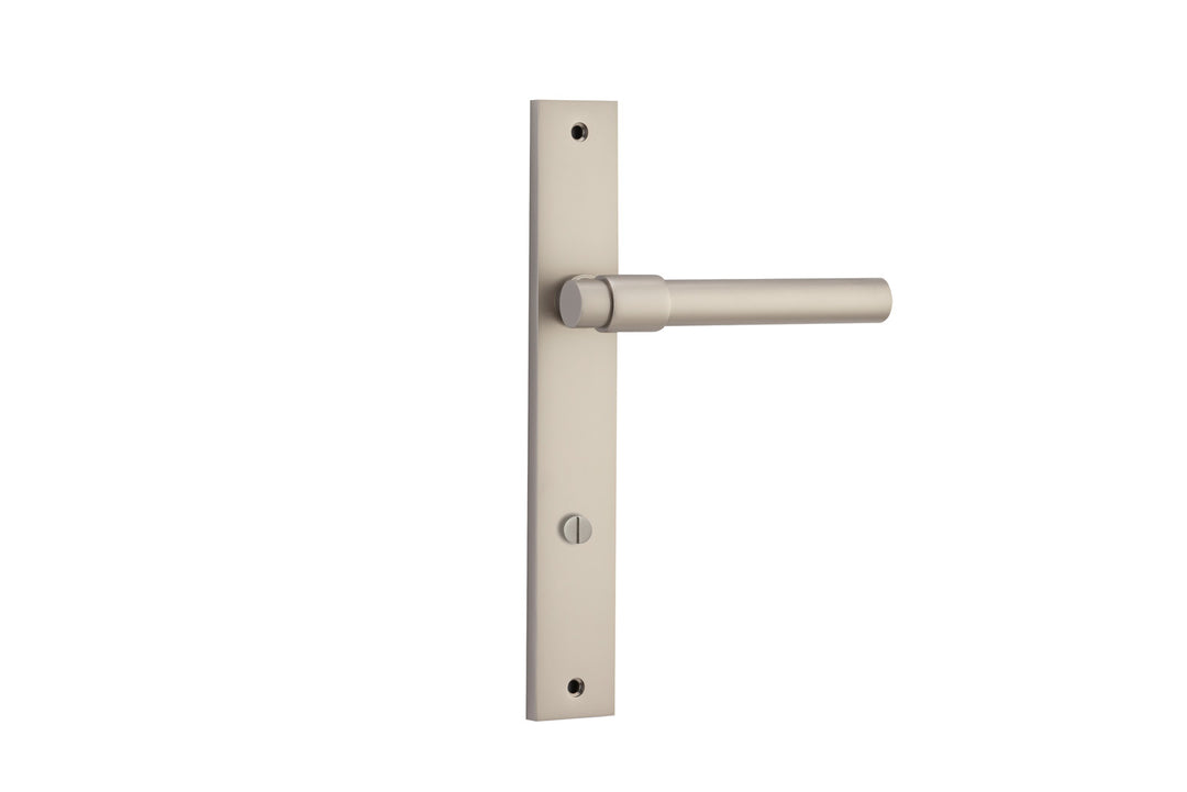Helsinki Lever - Rectangular Backplate Satin Nickel