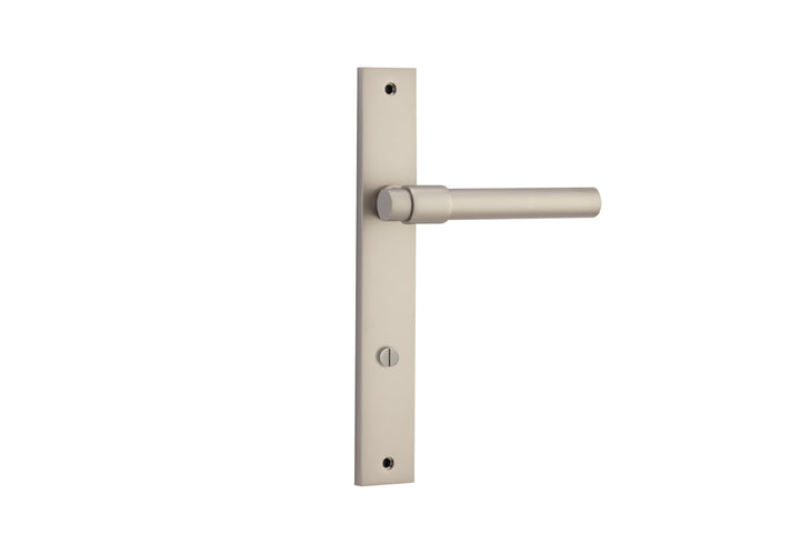 Helsinki Lever - Rectangular Backplate Satin Nickel