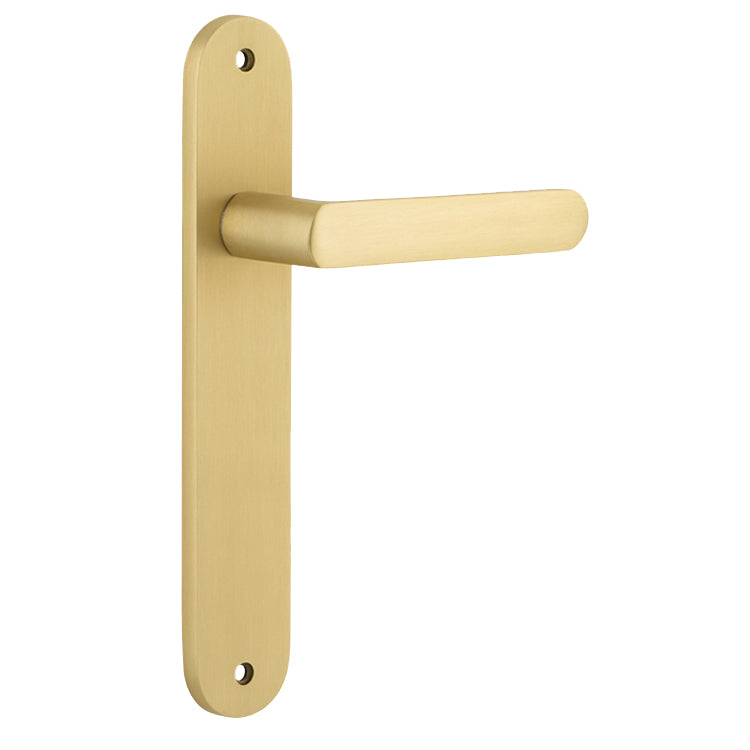 Osaka Lever - Oval Backplate Brushed Gold PVD