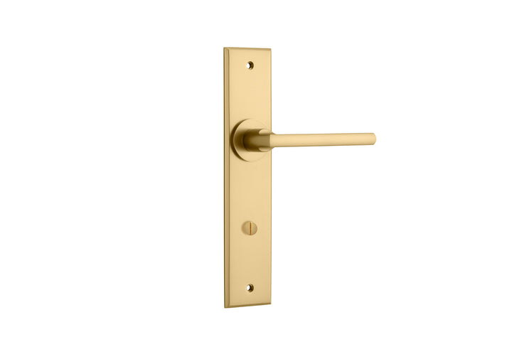 Baltimore Lever - Chamfered Backplate Brushed Brass