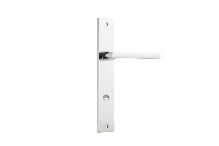 Baltimore Lever - Rectangular Backplate Polished Chrome
