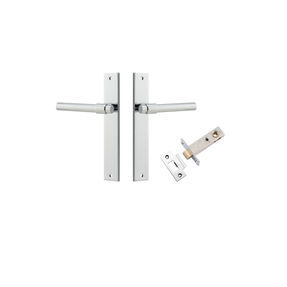 Helsinki Lever - Rectangular Backplate Passage Kit Polished Chrome