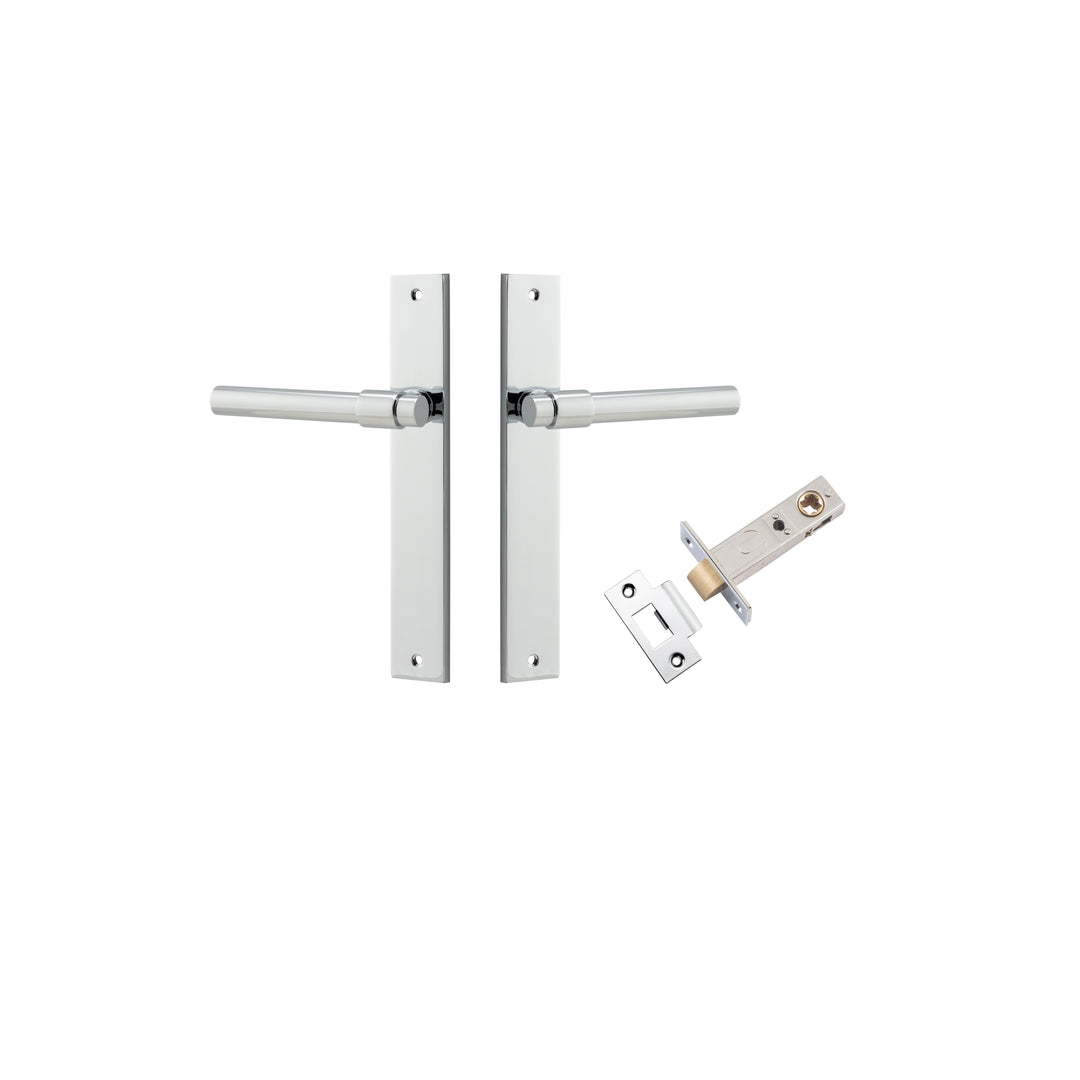 Helsinki Lever - Rectangular Backplate Passage Kit Polished Chrome