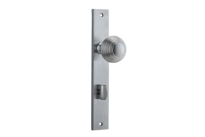 Guildford Knob - Rectangular Backplate Brushed Chrome