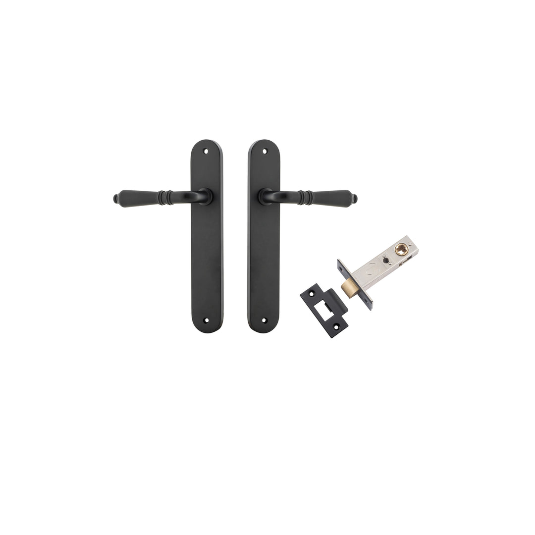 Sarlat Lever - Oval Backplate Passage Kit Matt Black