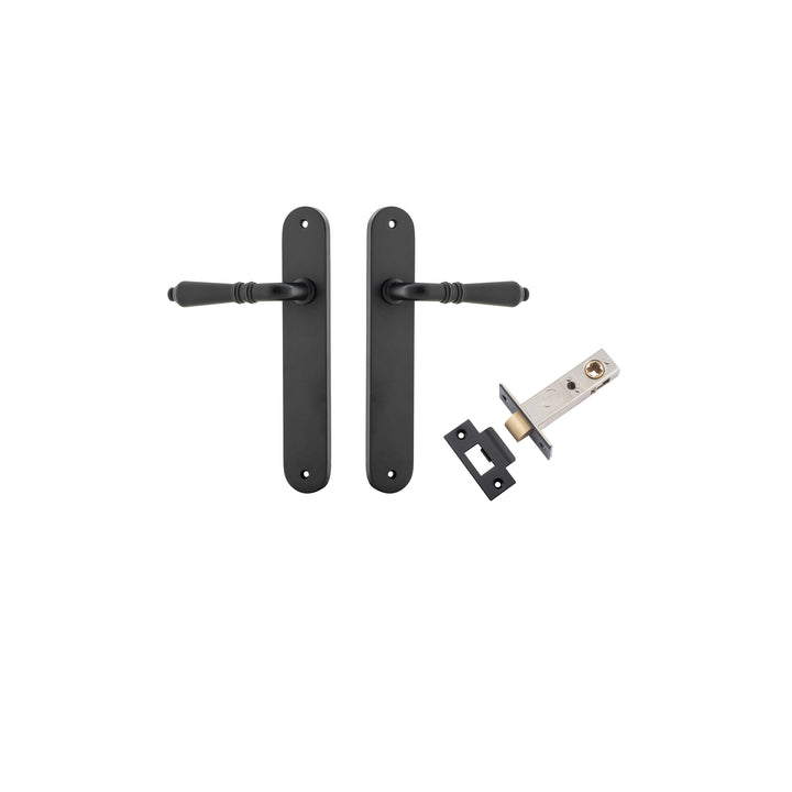 Sarlat Lever - Oval Backplate Passage Kit Matt Black