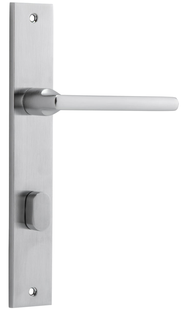Baltimore Lever - Rectangular Backplate Brushed Chrome