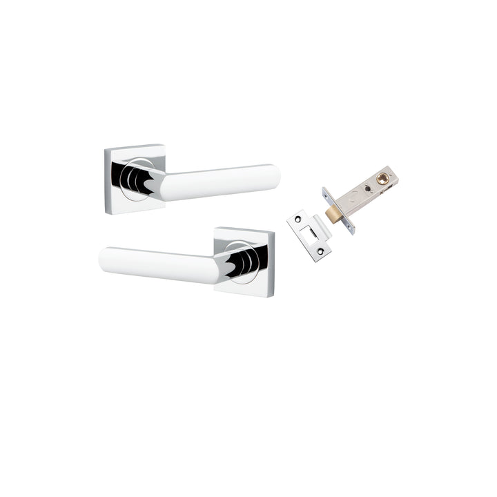 Osaka Lever - Square Rose Passage Kit Polished Chrome