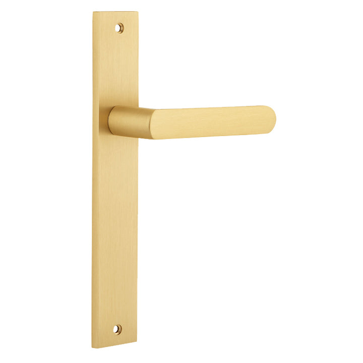Osaka Lever - Rectangular Backplate Brushed Gold PVD