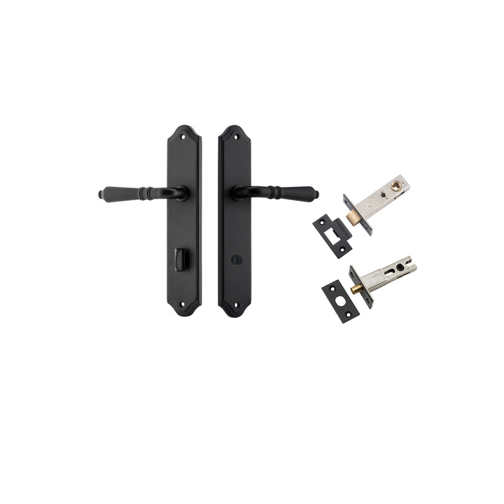 Sarlat Lever - Shouldered Backplate Privacy Kit with Privacy Turn Matt Black
