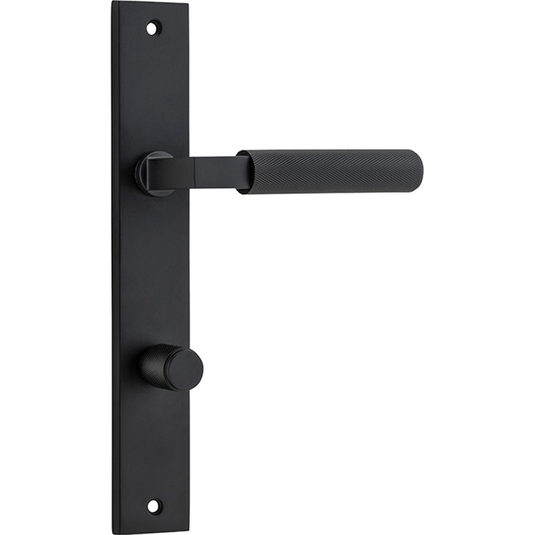 Brunswick Lever - Rectangular Backplate Matt Black
