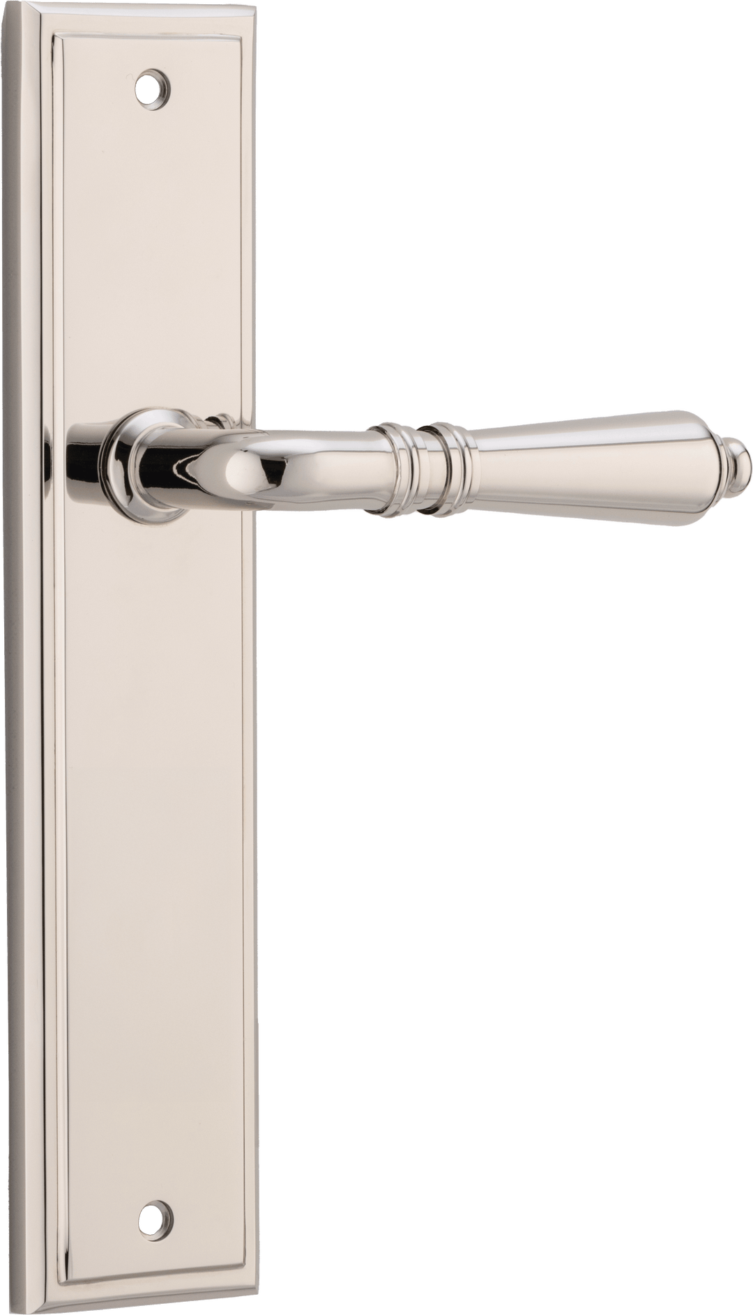 Sarlat Lever - Stepped Backplate Polished Nickel