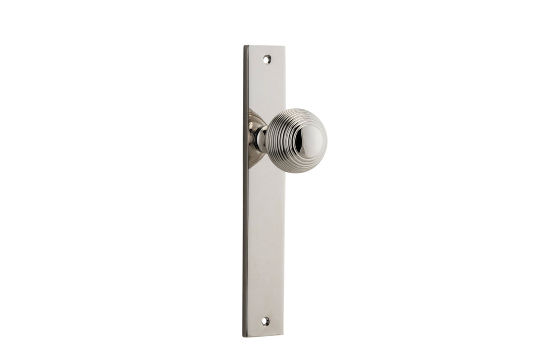 Guildford Knob - Rectangular Backplate Polished Nickel