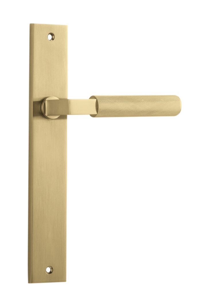 Brunswick Lever - Rectangular Backplate Brushed Gold PVD