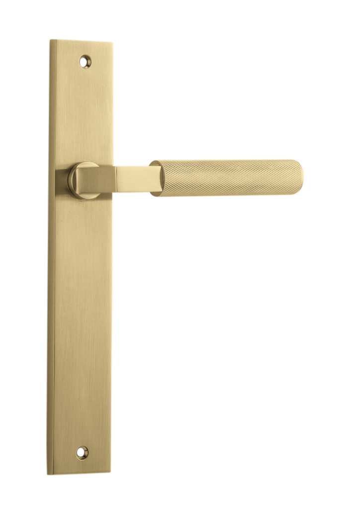 Brunswick Lever - Rectangular Backplate Brushed Gold PVD