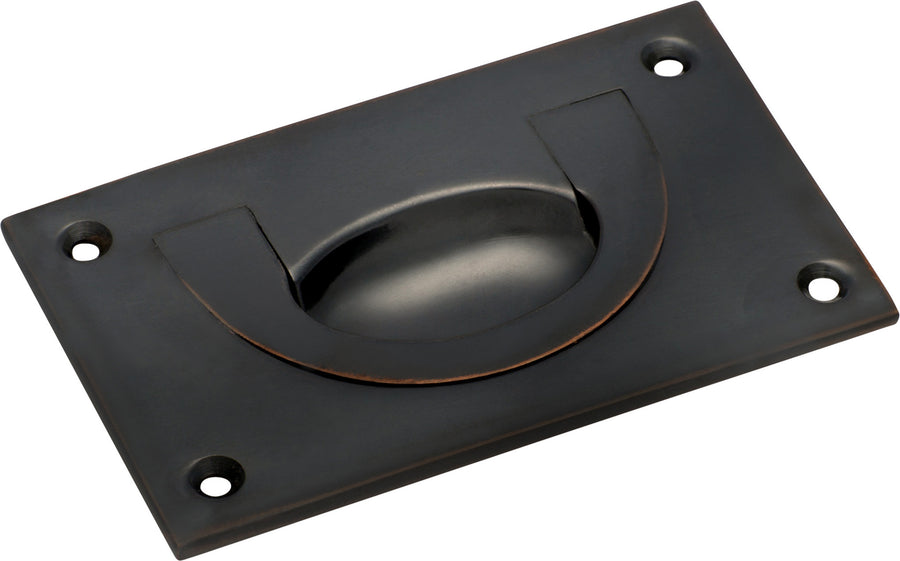 Flush Pull Large Antique Copper H55xW90mm