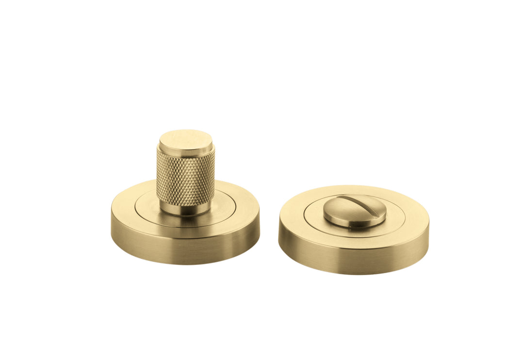 Brunswick Privacy Turn - Round Brushed Gold PVD