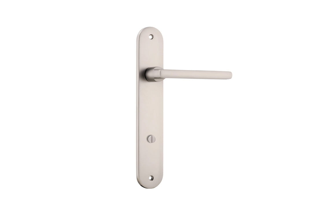 Baltimore Lever - Oval Backplate Satin Nickel