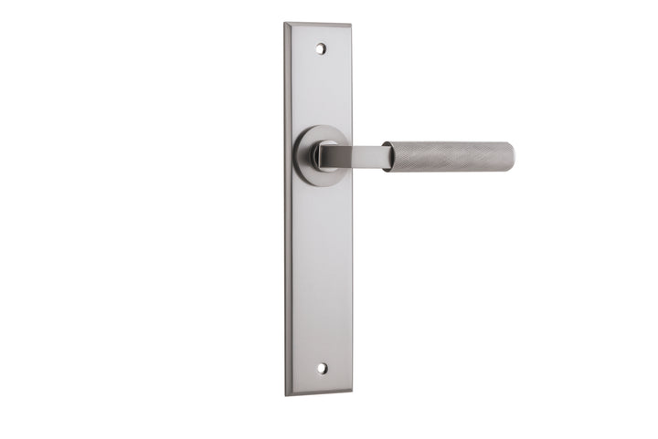 Brunswick Lever - Chamfered Backplate Satin Nickel