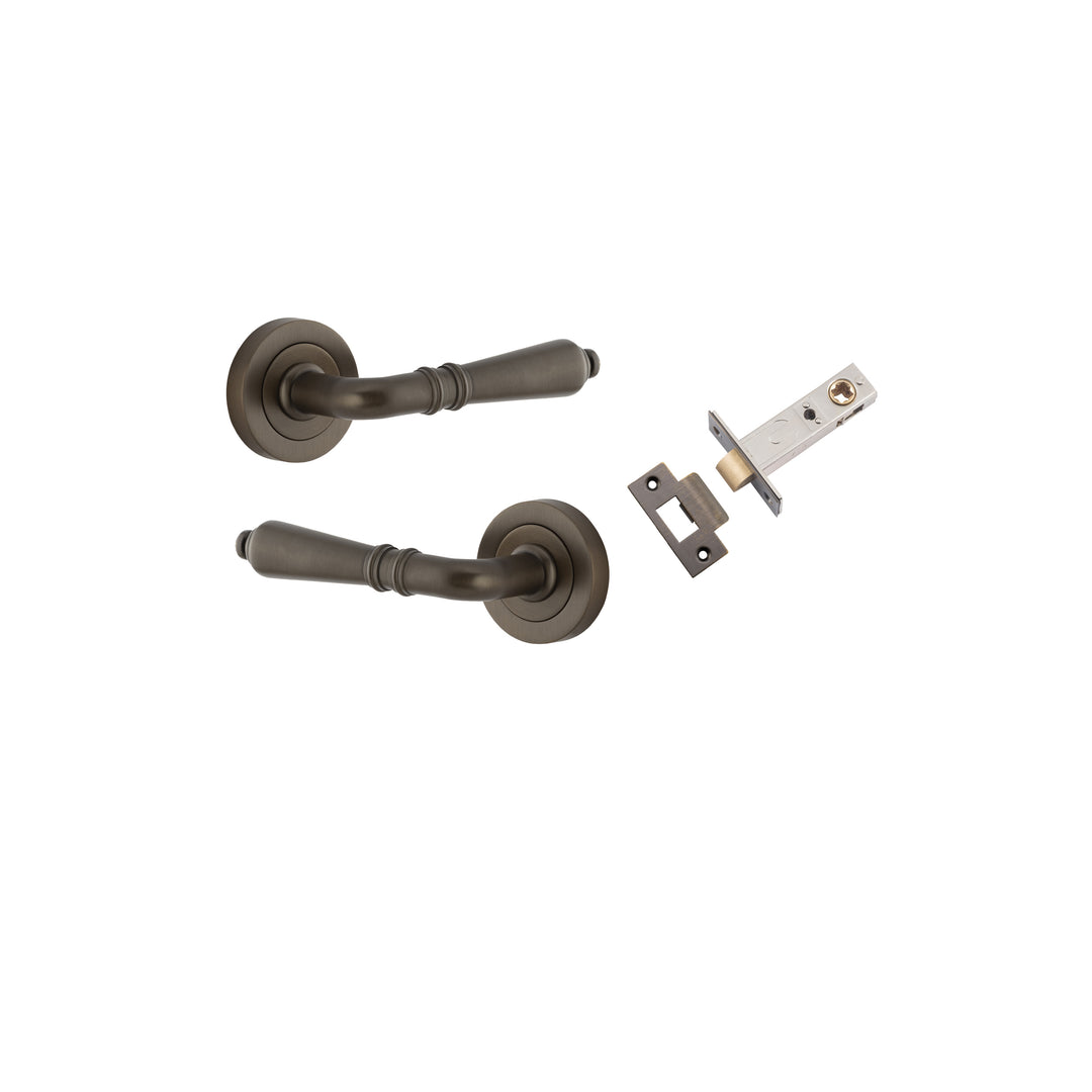 Sarlat Lever - Round Rose Passage Kit Signature Brass
