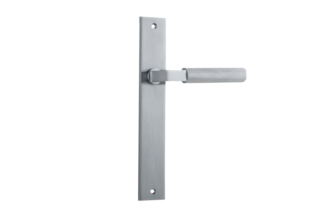 Brunswick Lever - Rectangular Backplate Brushed Chrome