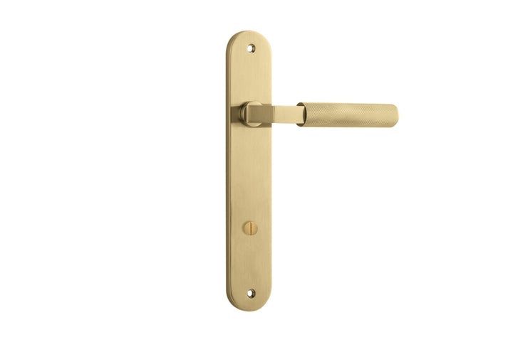 Brunswick Lever - Oval Backplate Brushed Gold PVD