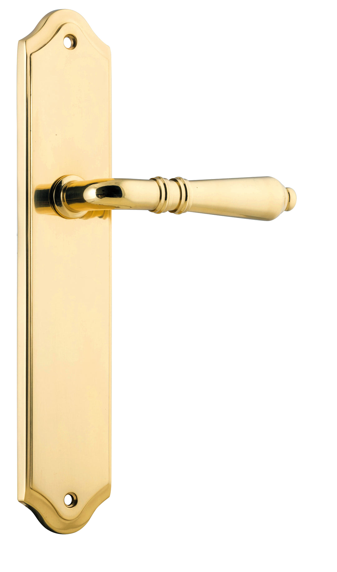 Sarlat Lever - Shouldered Backplate Polished Brass