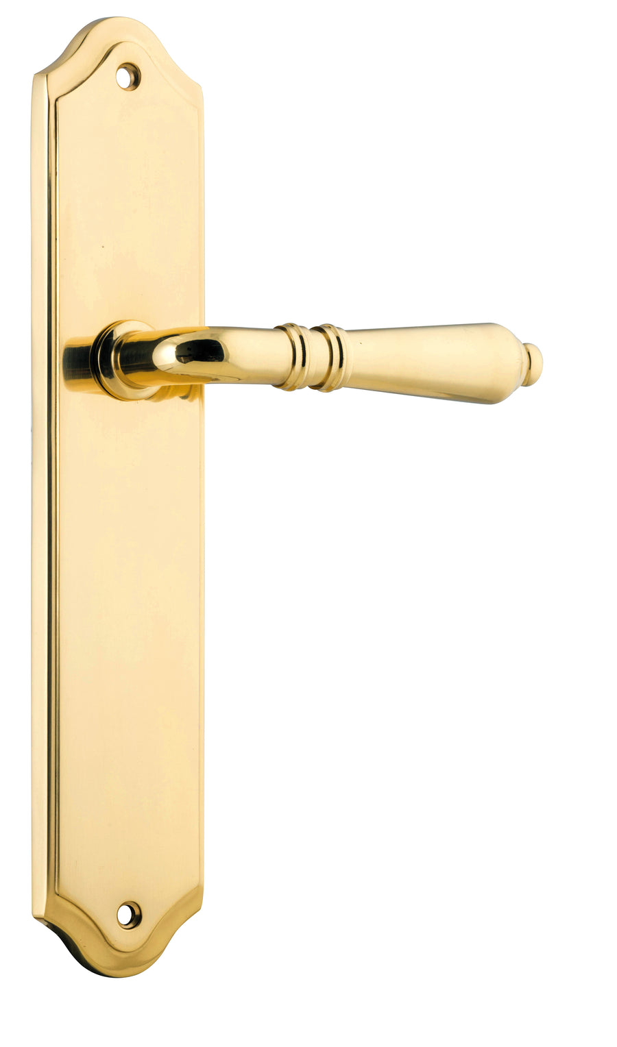 Sarlat Lever - Shouldered Backplate Polished Brass