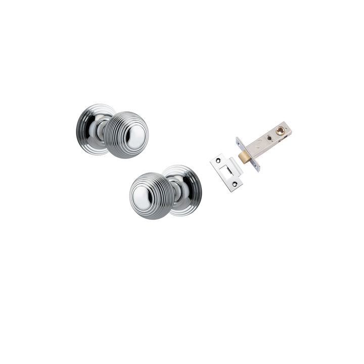 Guildford Knob - Round Rose Passage Kit Polished Chrome